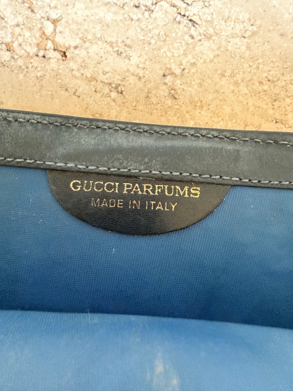 Gucci Parfums Clutch Bag Vintage Blue & Red Stripe - Picture 4 of 10